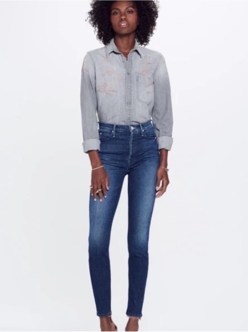 Mother The Stunner Ankle Jeans in Royal Treatment Size 25 Skinny